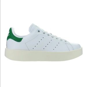 Adidas Wmns Stan Smith Bold 'White Green' Womens Sneakers - Size 5.5